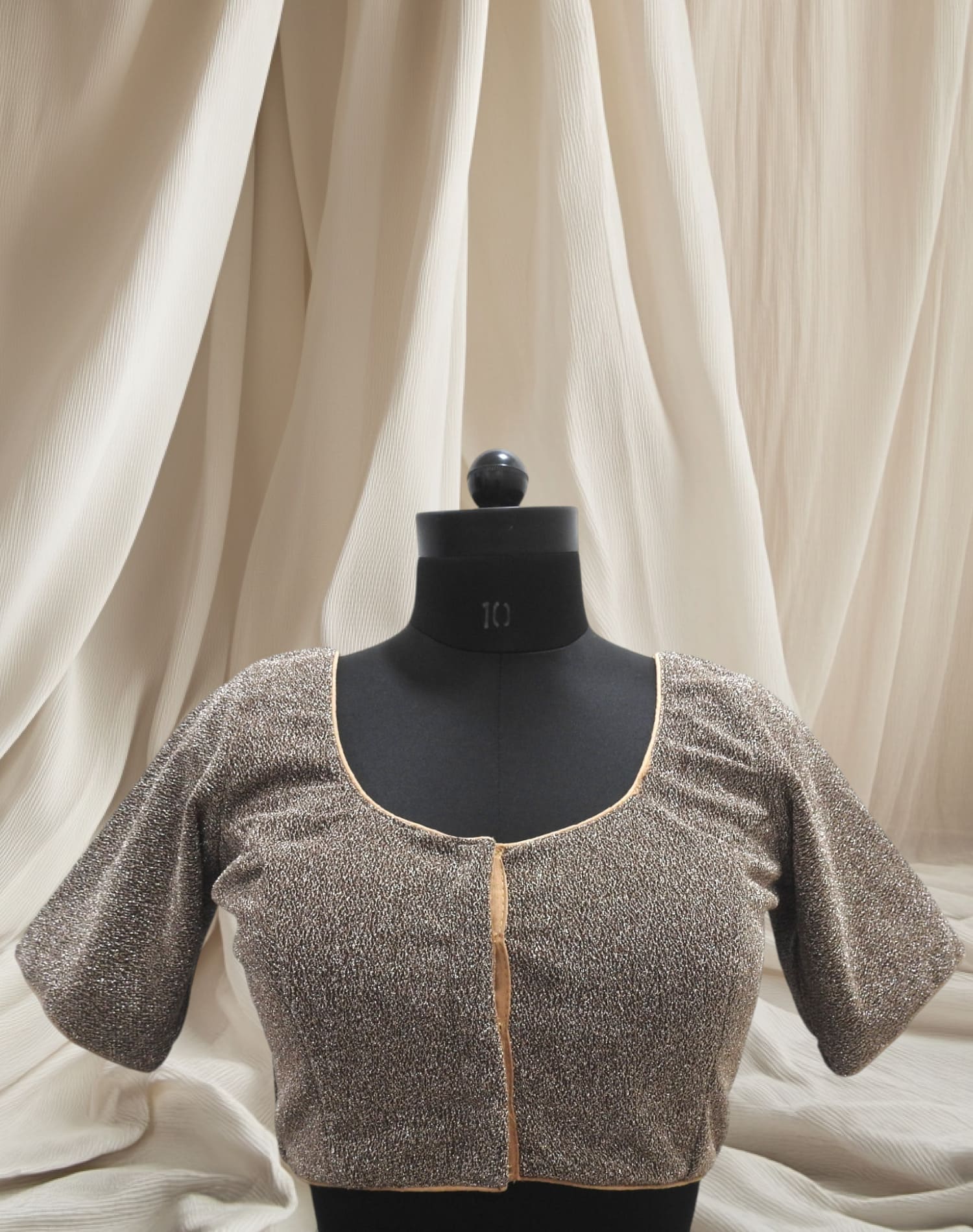 Shimmer Blouse with Elbow Sleeve